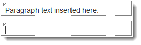 New paragraph box with no text