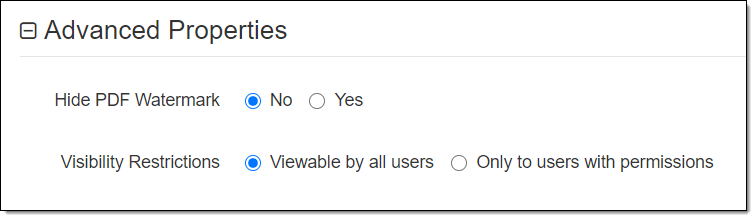 Remove pdf watermark and restrict visibility options