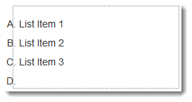 New list item but with no content added