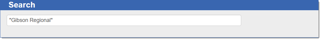 Search field with