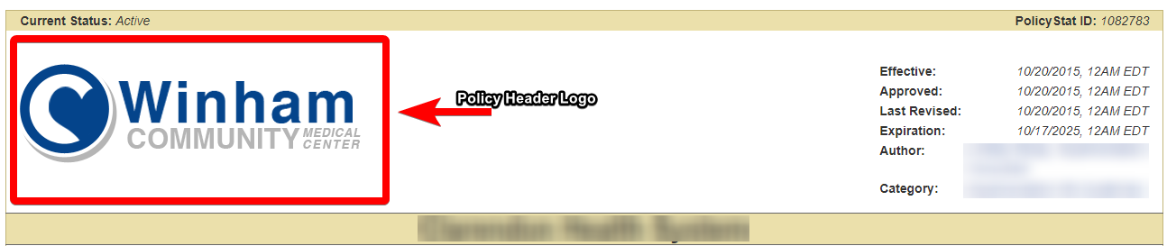 Policy header logo