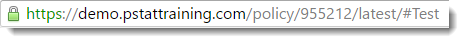Hyperlink of https://demo.pstattraining.com/policy/955212/latest/#Test