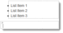 List item converted to a paragraph box