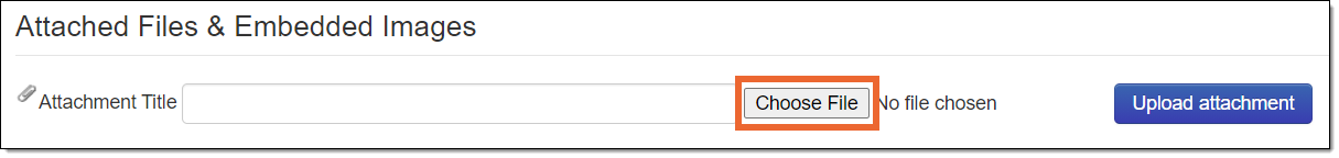 Images and attachments section of PolicyStat Editor