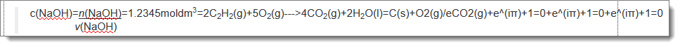 formatted chemical equation