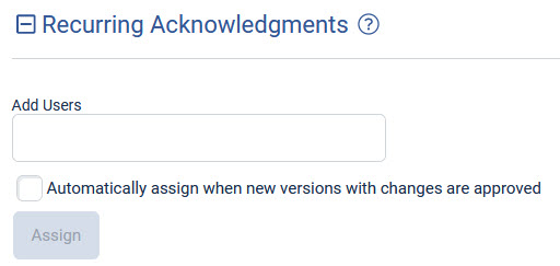 Click to assign more acknowledgments
