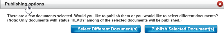publishing options
