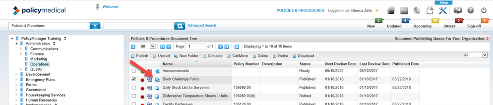 policies and procedures document tree