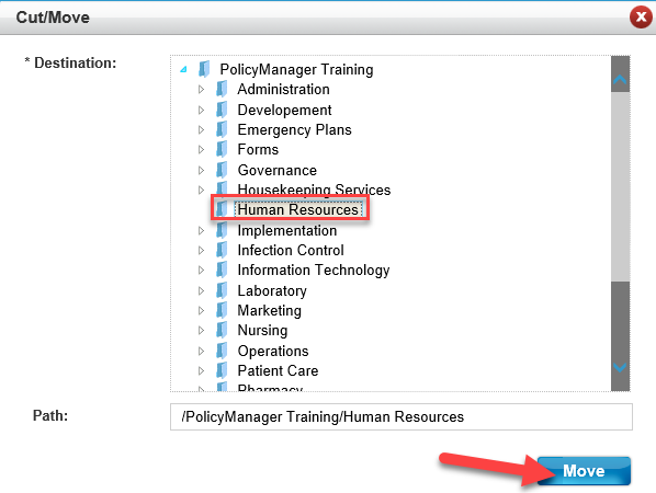 select folders to circulate