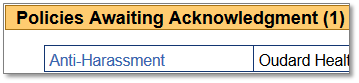 One policy awaiting acknowledgment