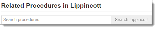 Related procedures in Lippincott search